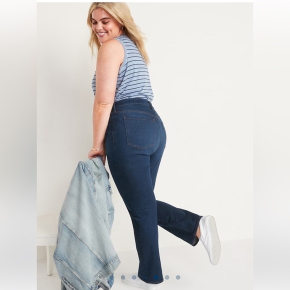 NWT Old Navy Plus Sz 28 High-Waist Button-Fly Kicker Boot-Cut Jeans - Picture 14 of 14